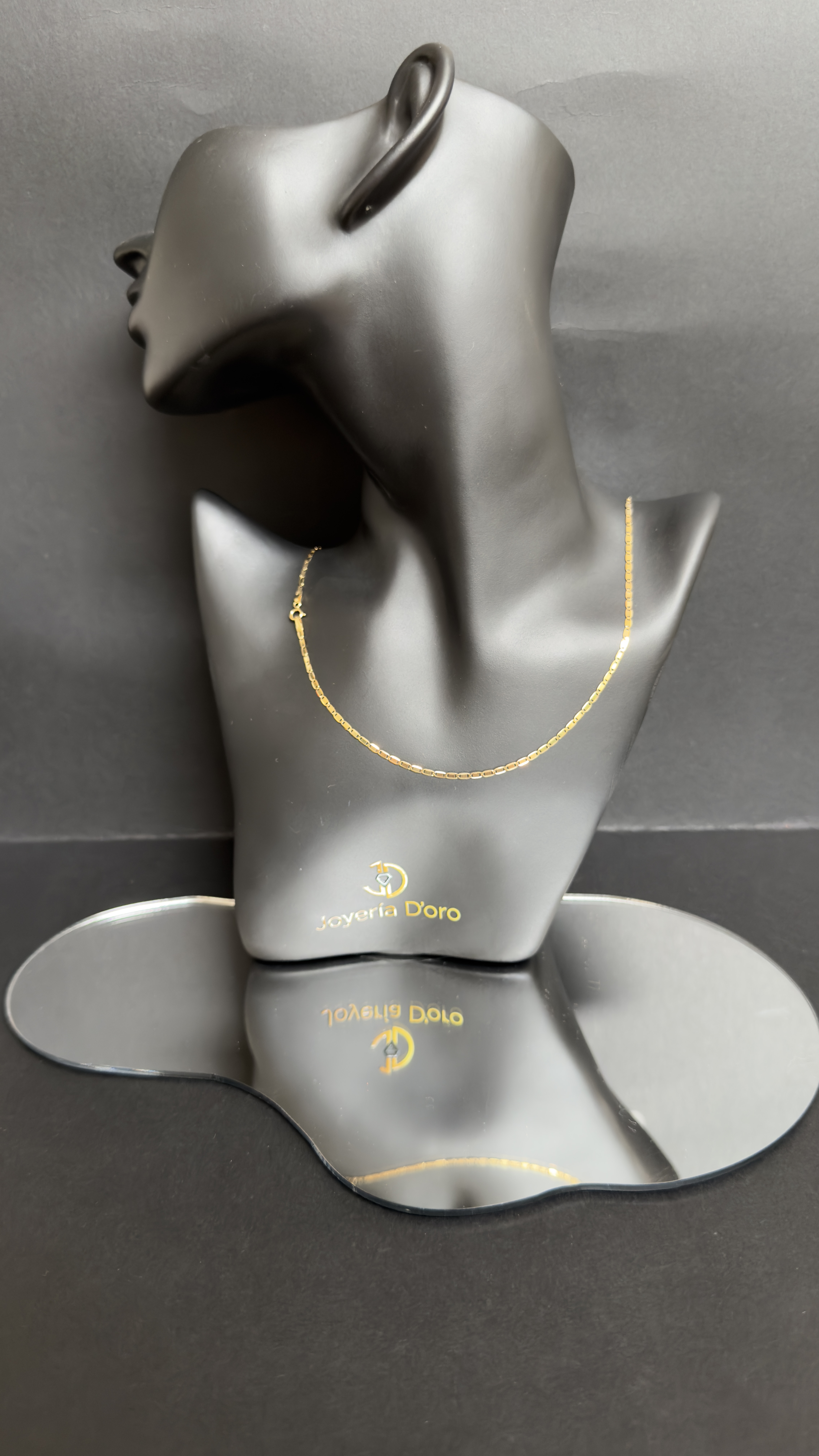 CADENA TEJIDO PLANA / 50CM / 2.95GR / ORO AMARILLO 18K - imagen 1