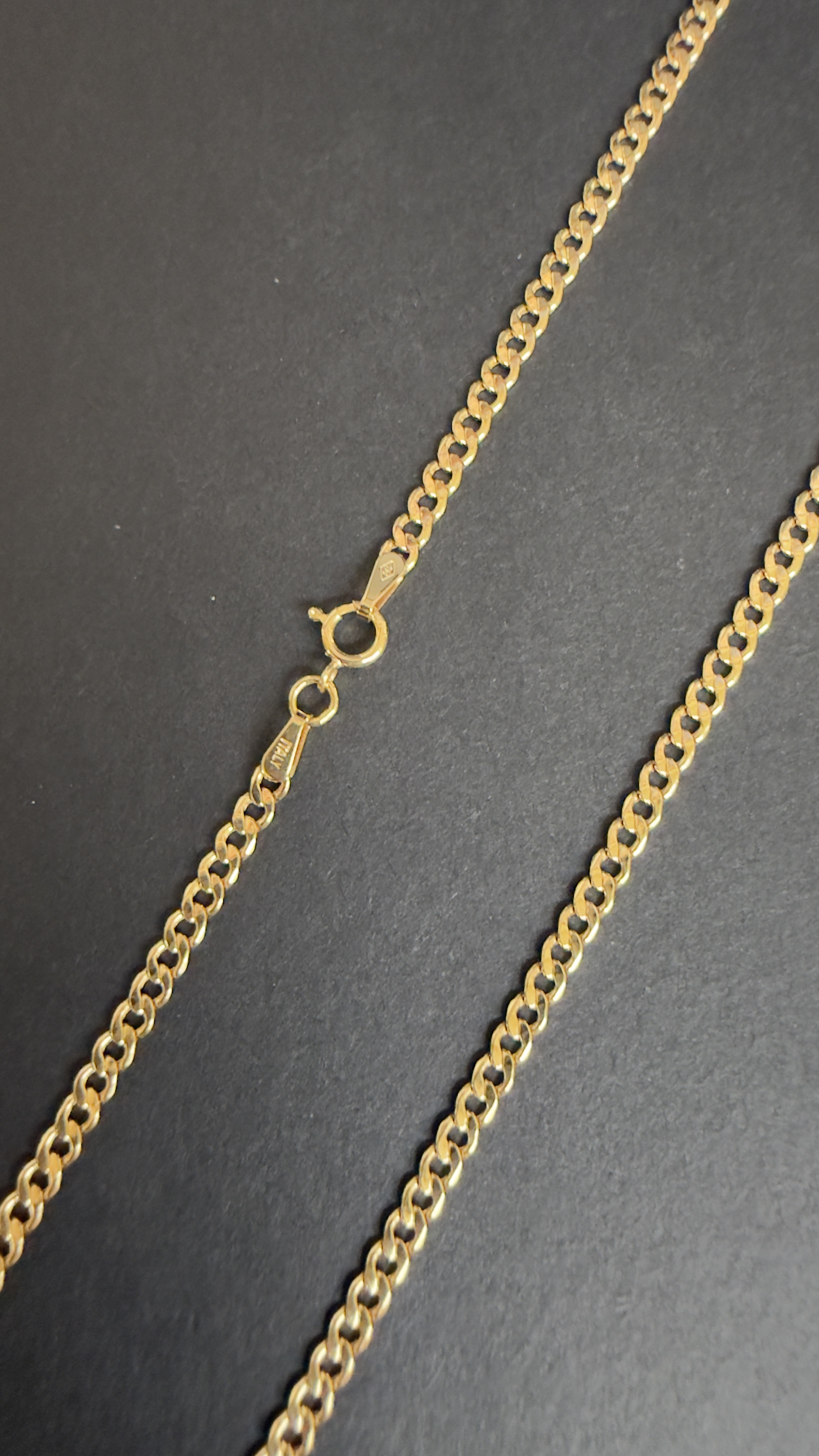 CADENA TEJIDO CUBANA / 50CM / 2.5GR / ORO AMARILLO 18K - miniatura 2