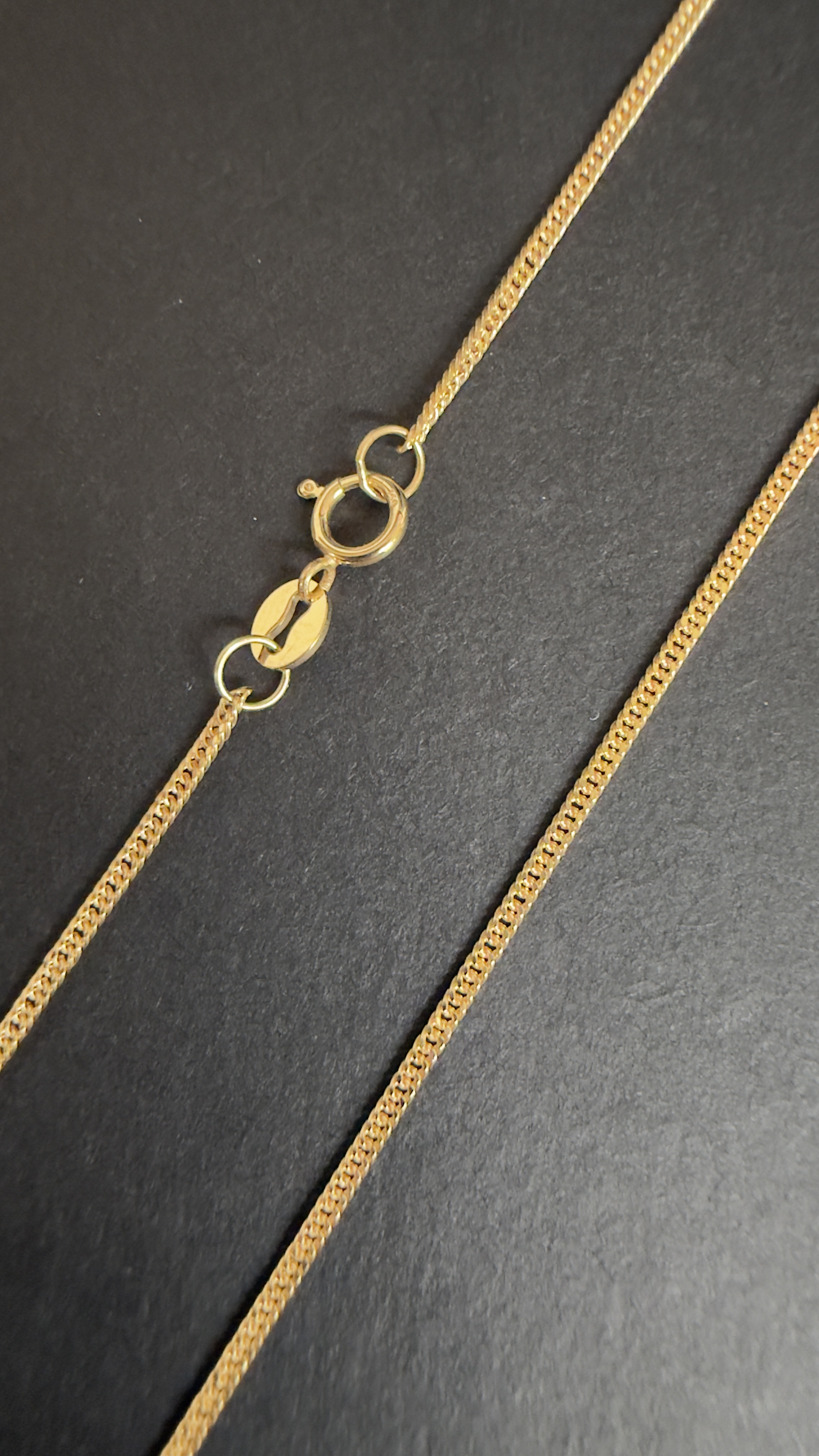 CADENA TEJIDO CUBANA / 60CM / 1.5GR / ORO AMARILLO 18K - miniatura 2