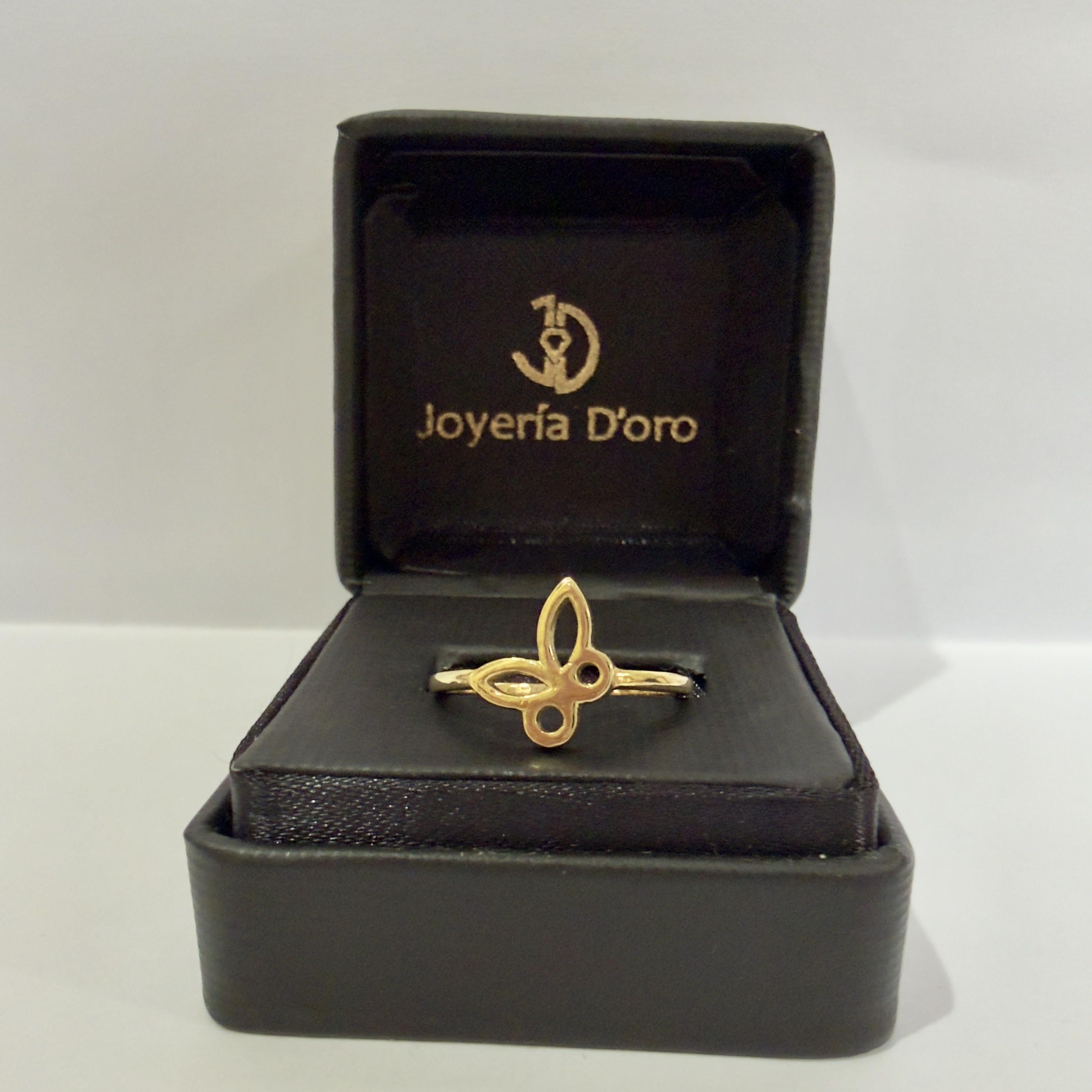 ANILLO MARIPOSA / T. 8 / 3.18GR / ORO AMARILLO 18K - imagen 1
