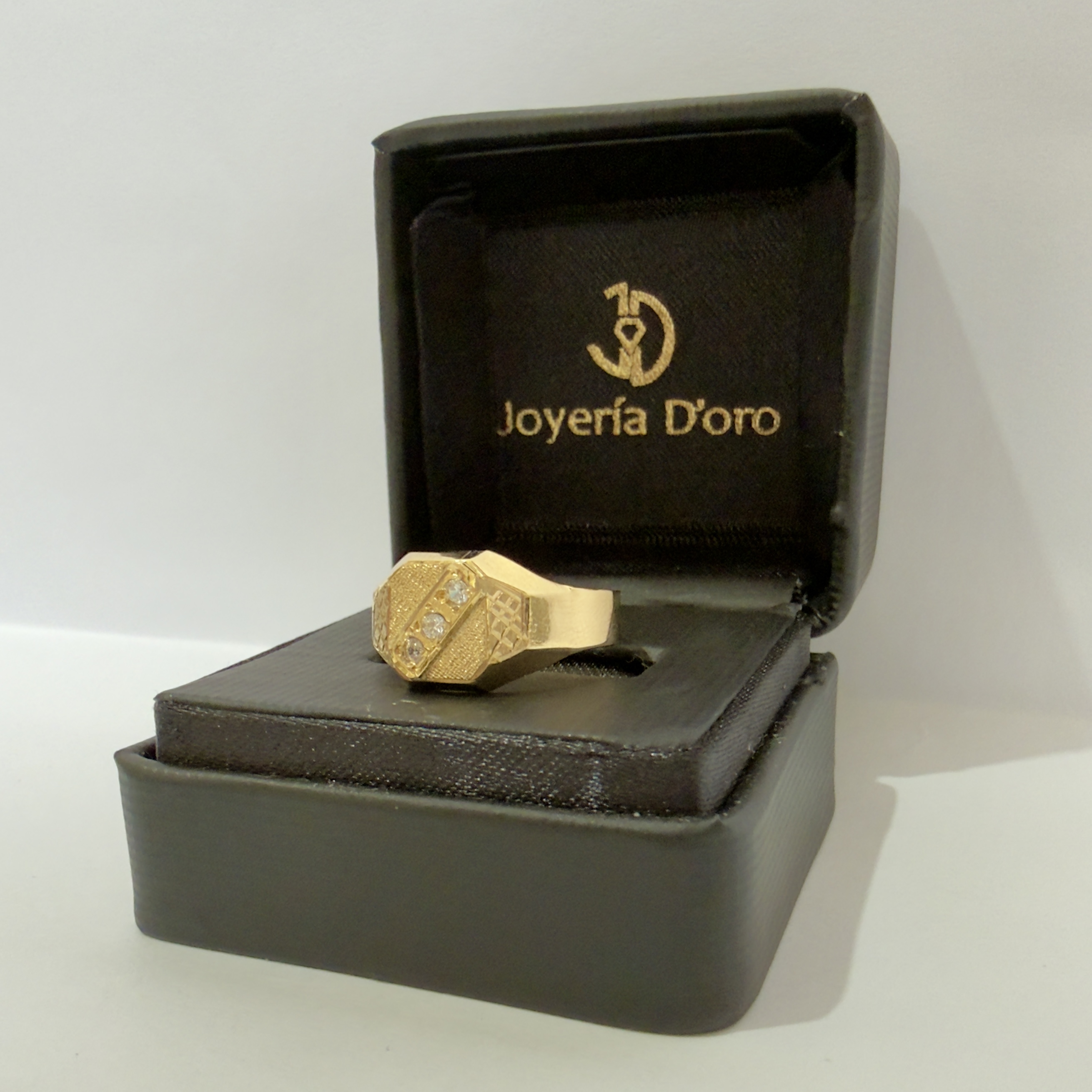 ANILLO 3 PIEDRAS / T. 10.5 / 2.21GR / ORO AMARILLO 18K - miniatura 2