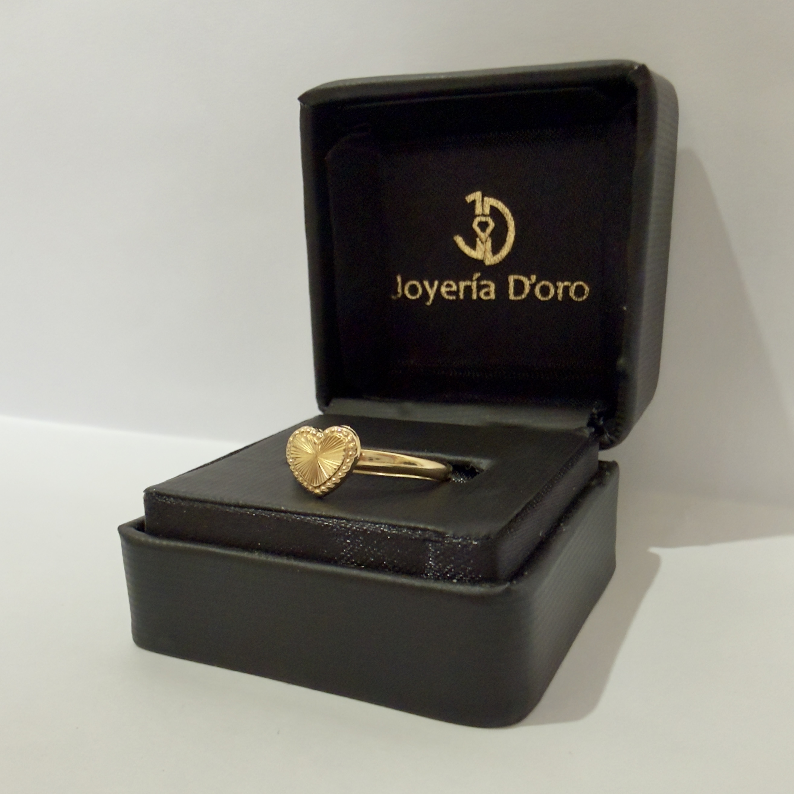 ANILLO CORAZON DIAMANTADO / T. 7 / 1.4GR / ORO AMARILLO 18K - miniatura 2