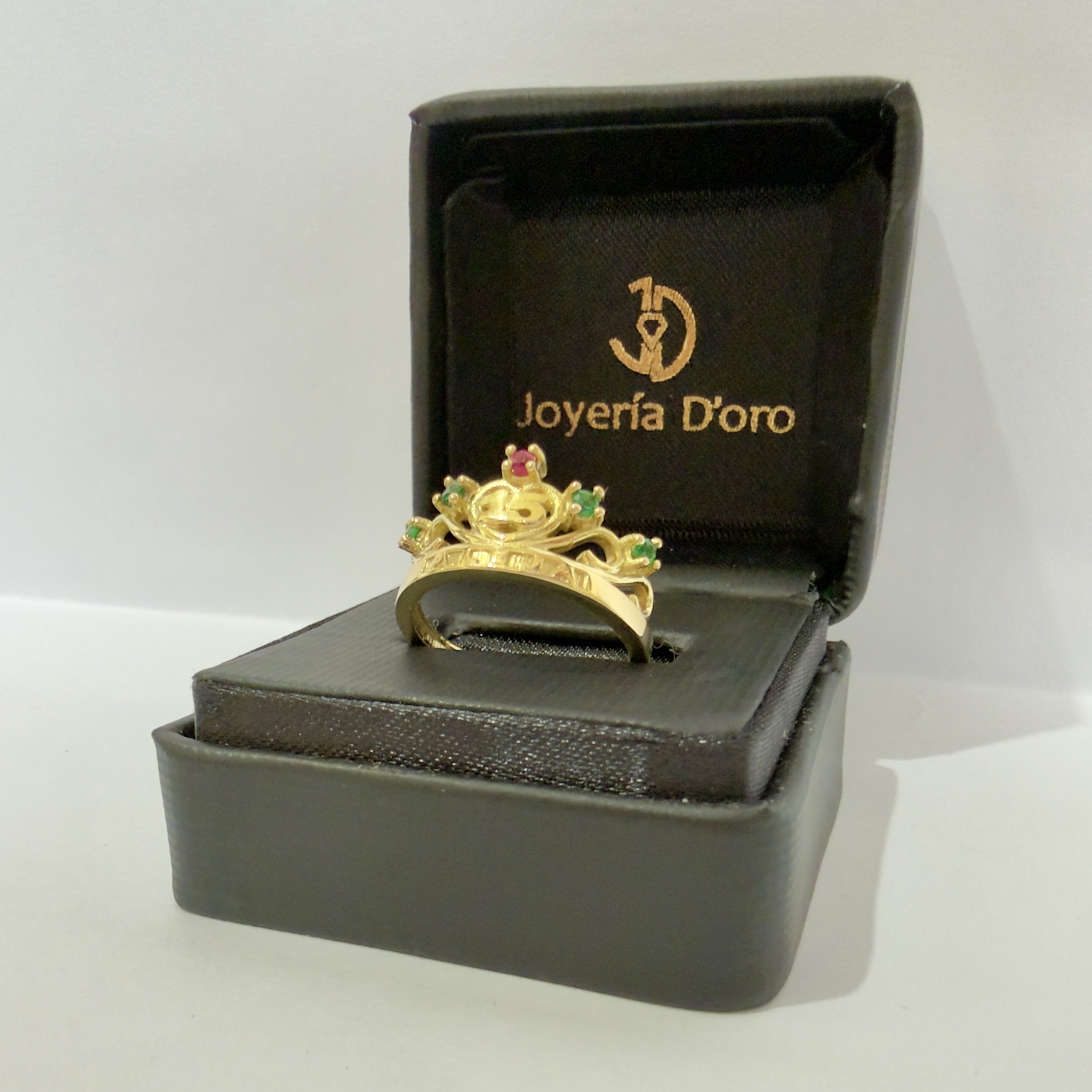 FABRICACION BAJO PEDIDO ANILLO 15'S / 7GR / ORO AMARILLO 18K - miniatura 2