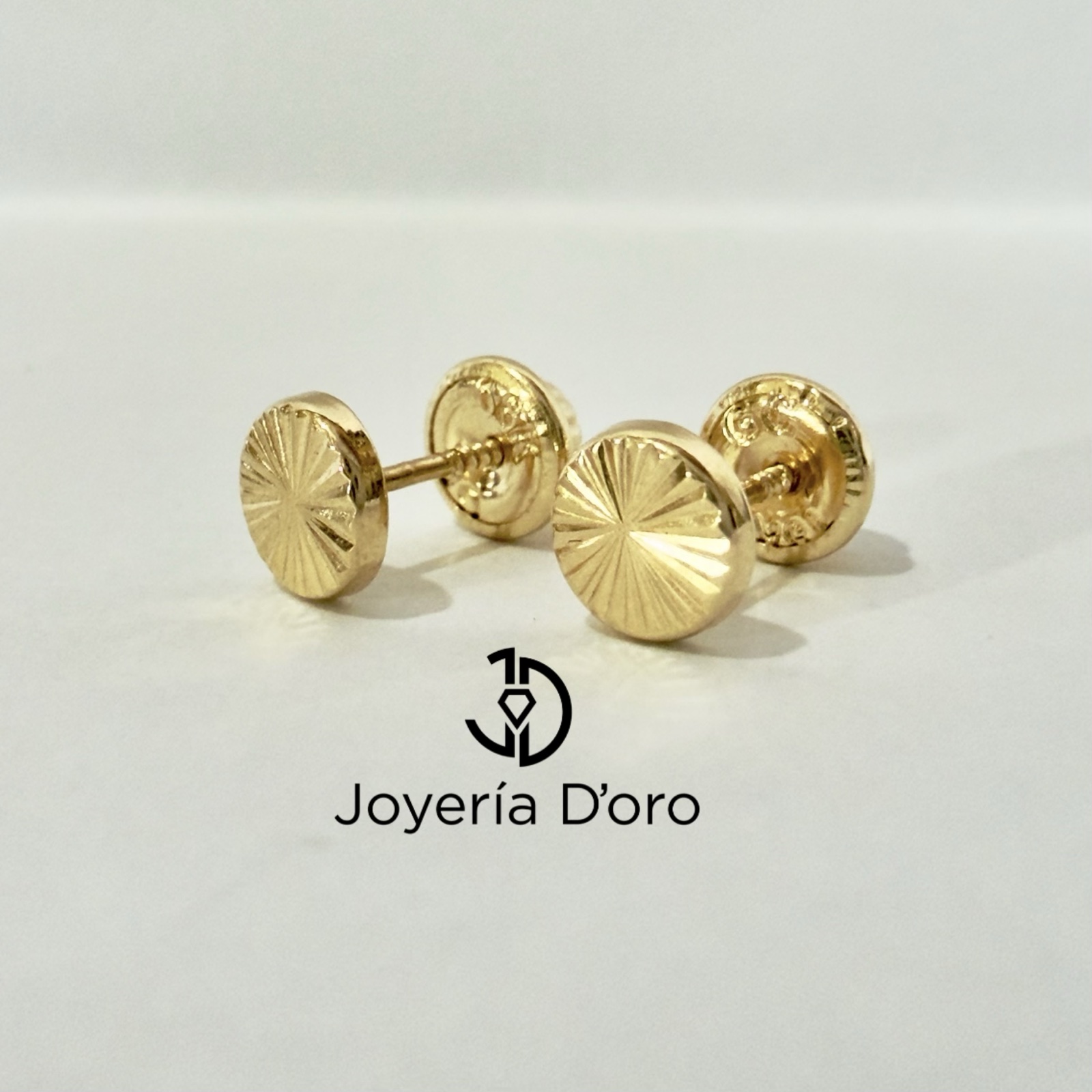 TOPO CIRCULO DIAMANTADO / 0.63GR / ORO AMARILLO 18K - miniatura 2