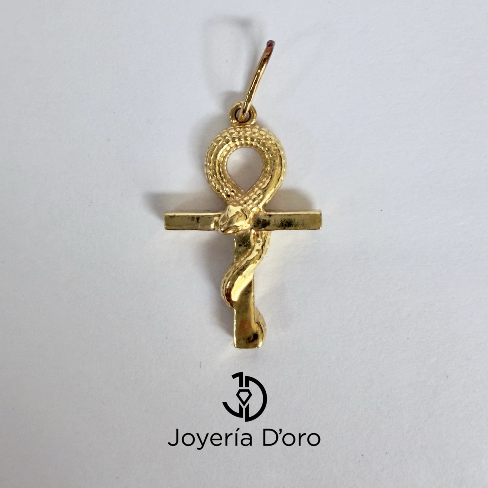 DIJE CRUZ SERPIENTE / 3.6GR / ORO AMARILLO 18K - miniatura 3