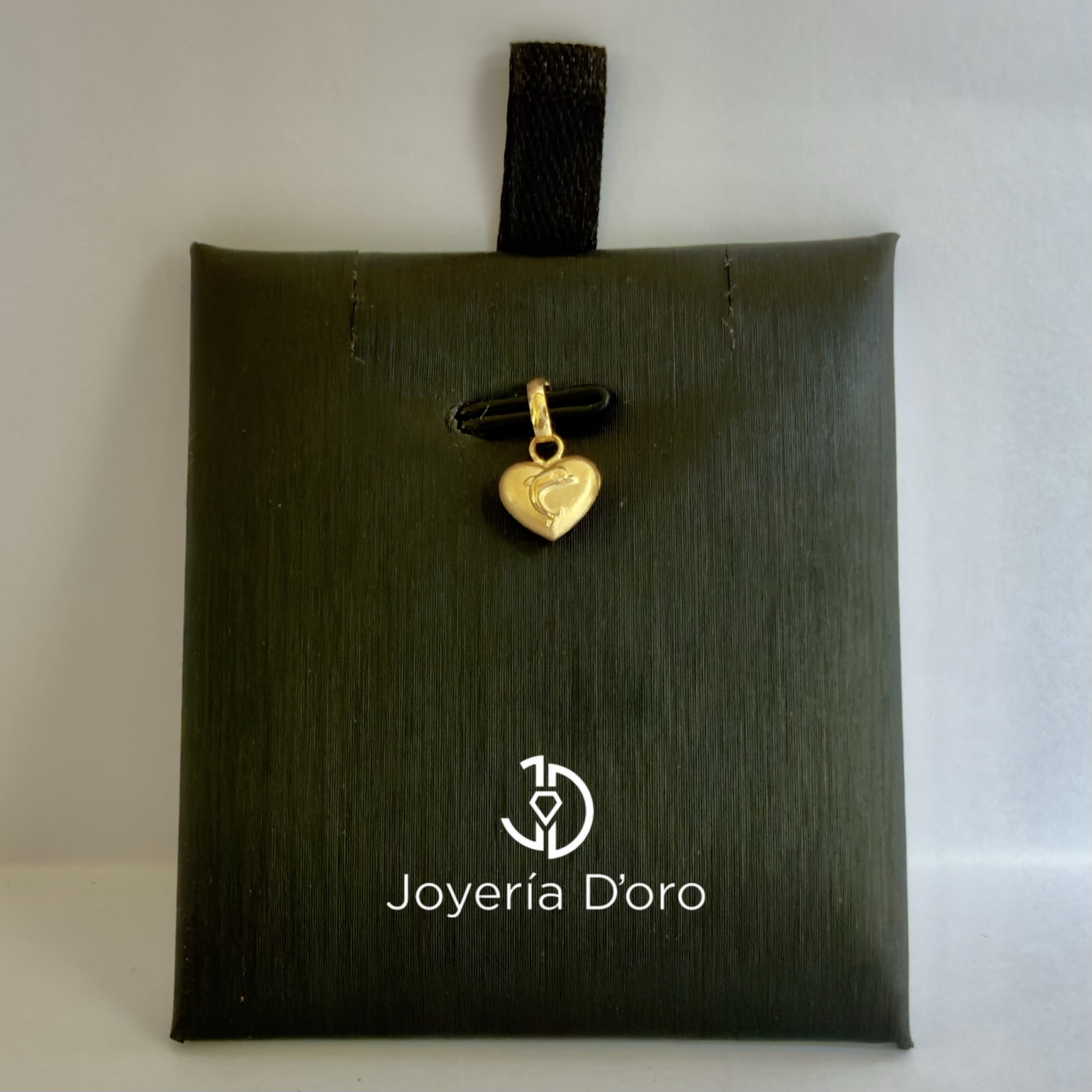 DIJE CORAZON DELFIN / 0.3GR / ORO AMARILLO 18K - imagen 1