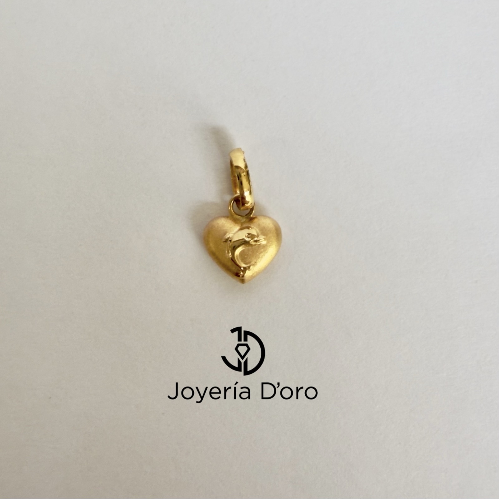 DIJE CORAZON DELFIN / 0.3GR / ORO AMARILLO 18K - miniatura 3