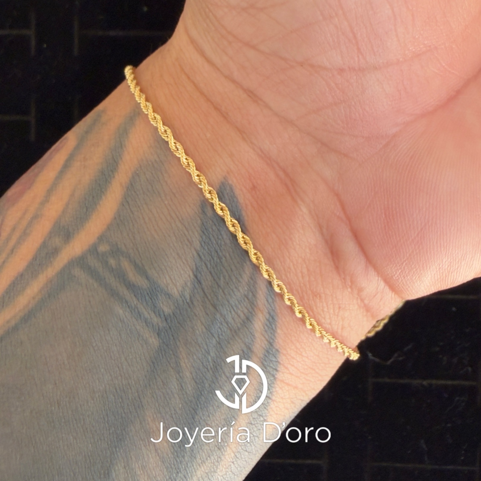 PULSO TEJIDO LAZO / 20CM / 0.72GR / ORO AMARILLO 18K - miniatura 3