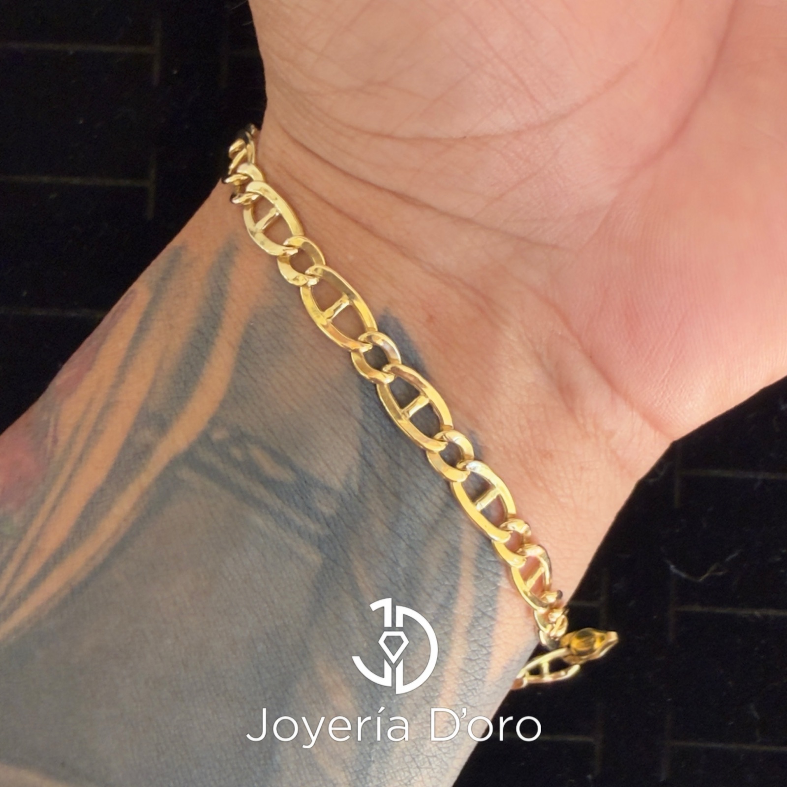 PULSO TEJIDO ESCALERA / 21CM / 5.5GR / ORO AMARILLO 18K - miniatura 3