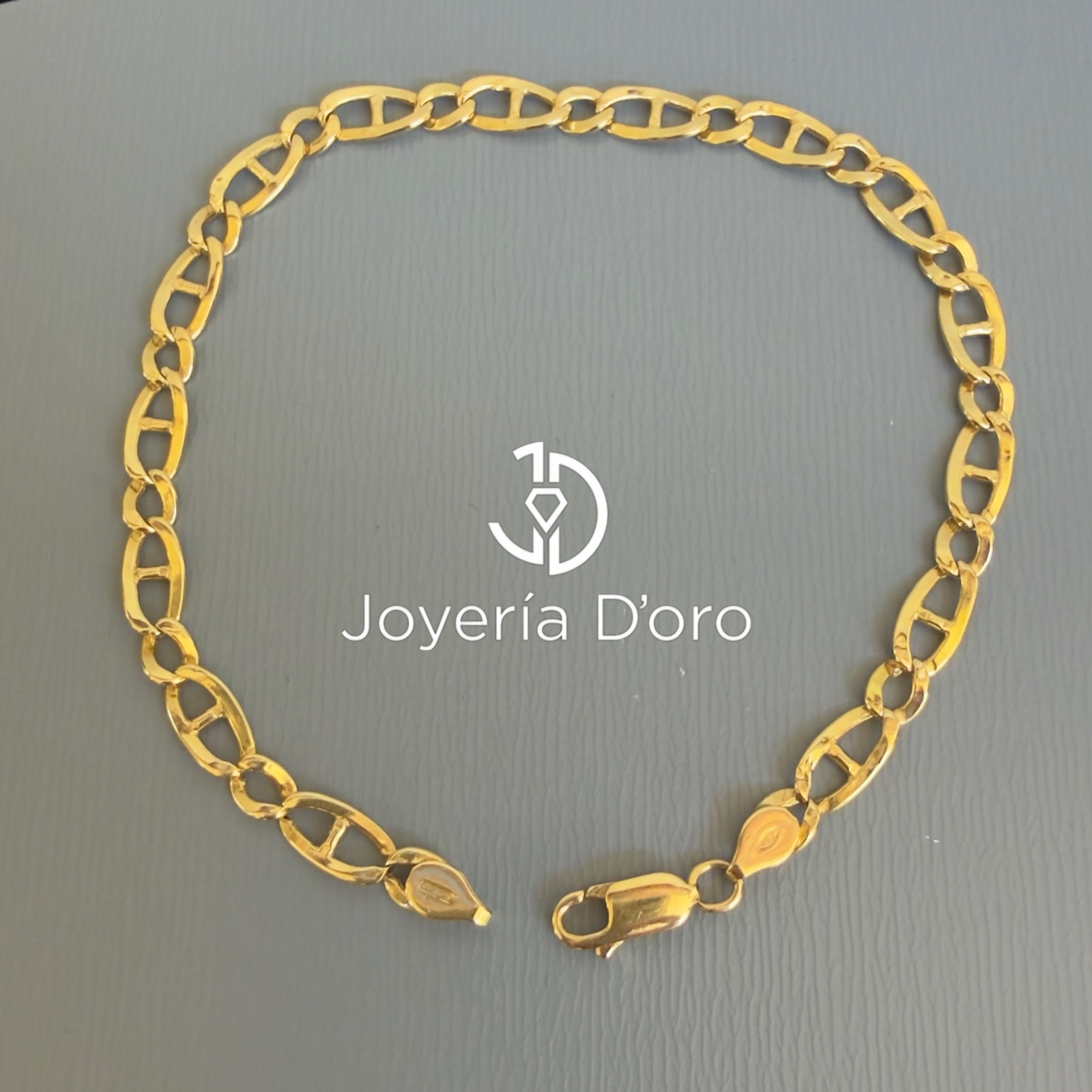 PULSO TEJIDO ESCALERA / 21CM / 5.5GR / ORO AMARILLO 18K - imagen 1
