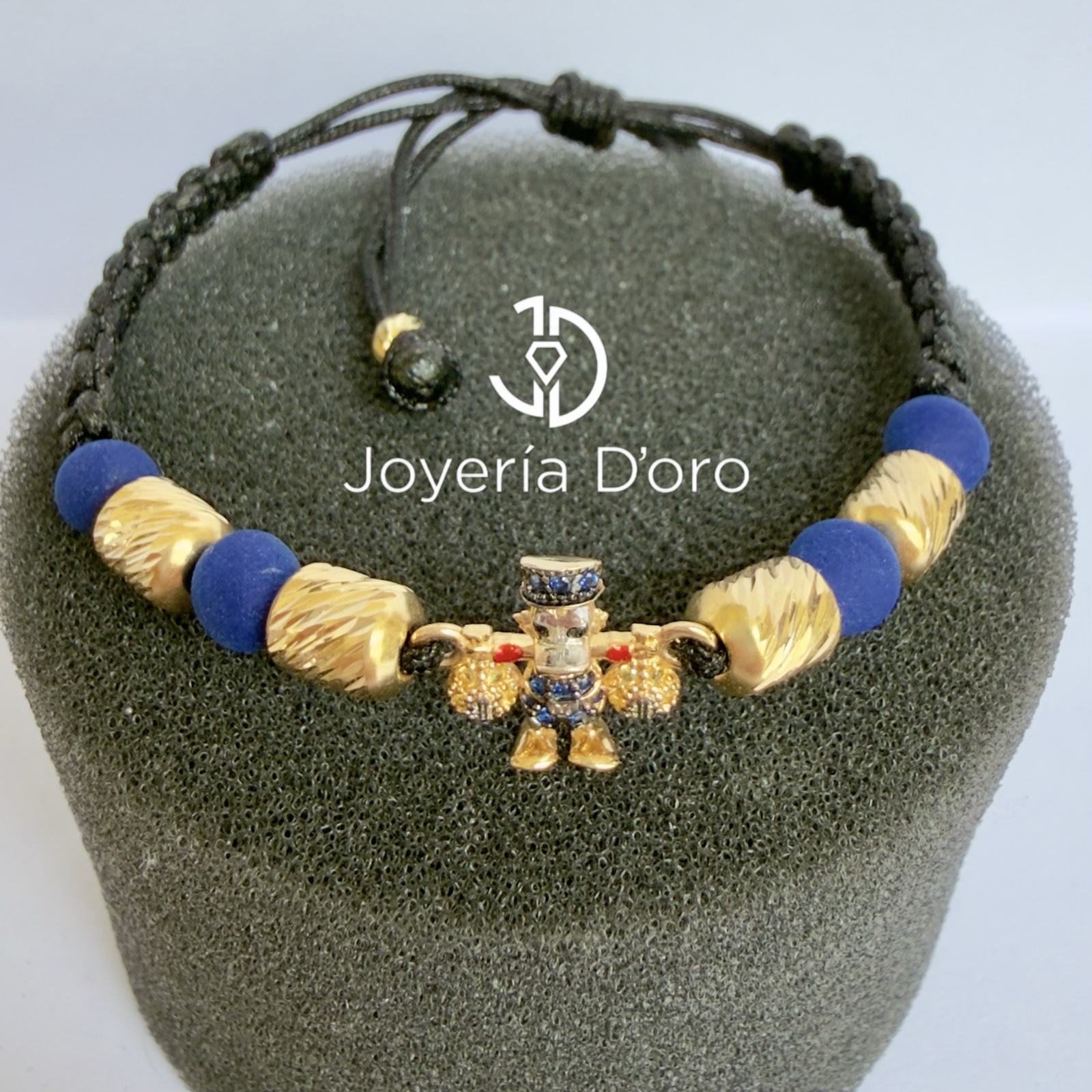 PULSERA TEJIDA PATO MILLONARIO CON 4 CILINDROS / 2.69GR / ORO AMARILLO 18K - miniatura 2