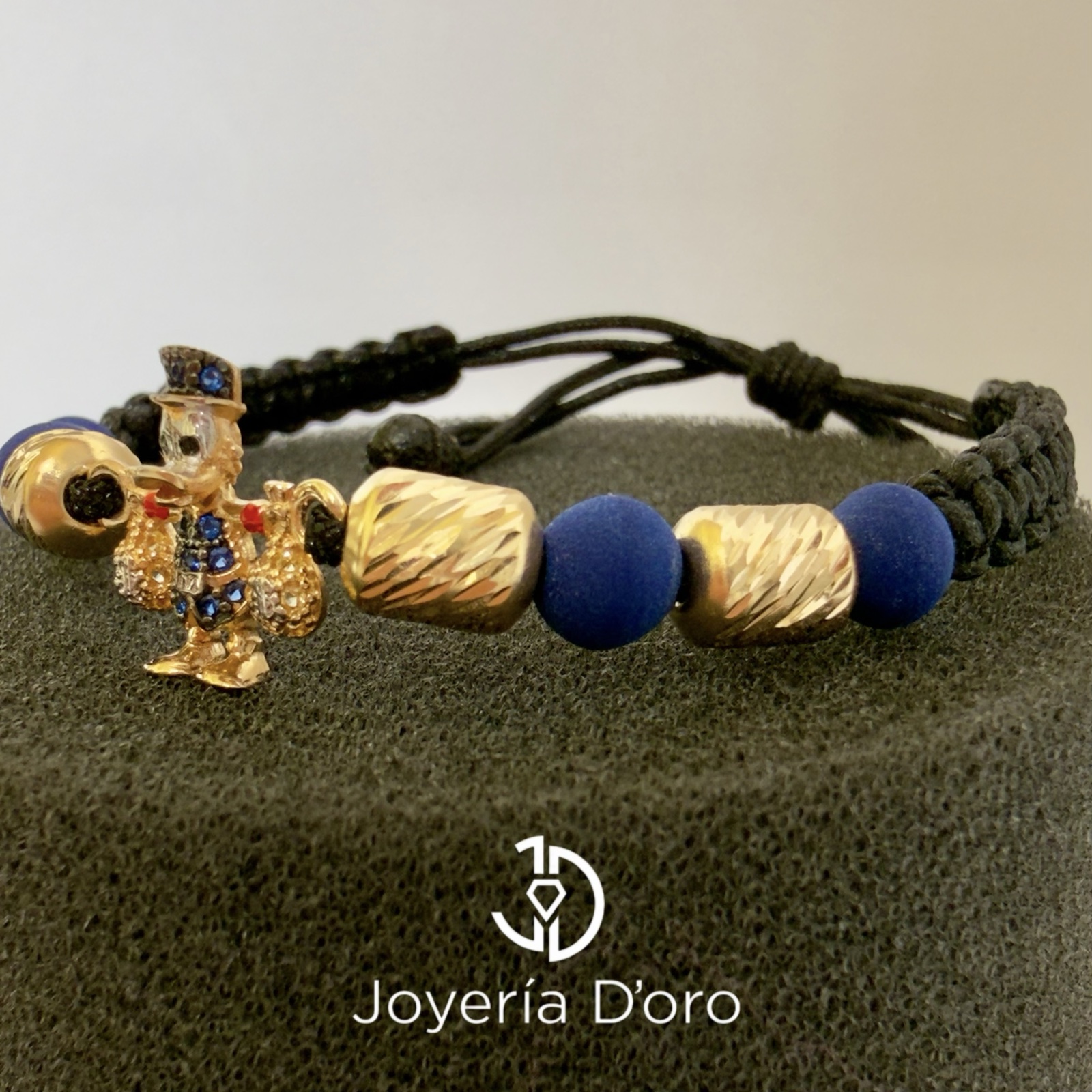 PULSERA TEJIDA PATO MILLONARIO CON 4 CILINDROS / 2.69GR / ORO AMARILLO 18K - miniatura 3