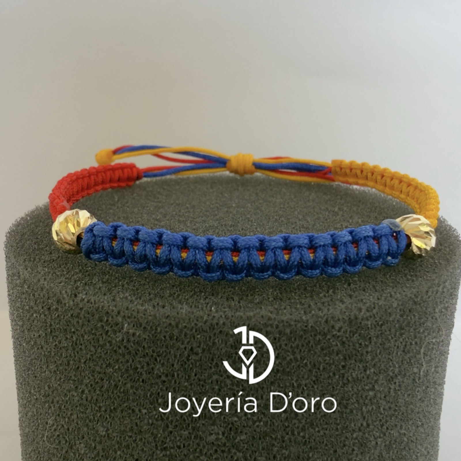 PULSERA TEJIDA COLOMBIA 2 BOLAS #6 / 0.32GR / ORO AMARILLO 18K - imagen 1