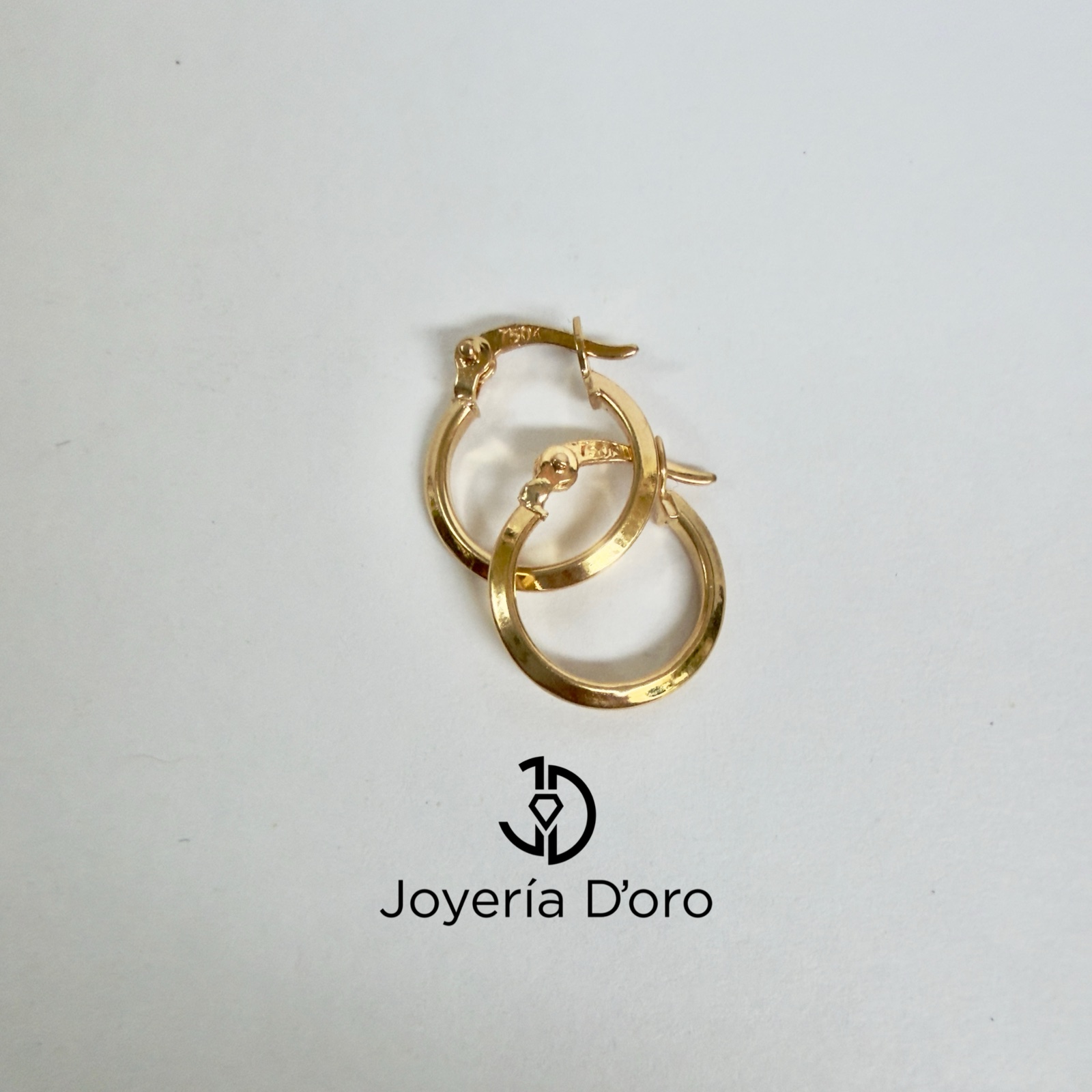 ARETE CANDONGAS / 0.84GR / ORO AMARILLO 18K - imagen 1