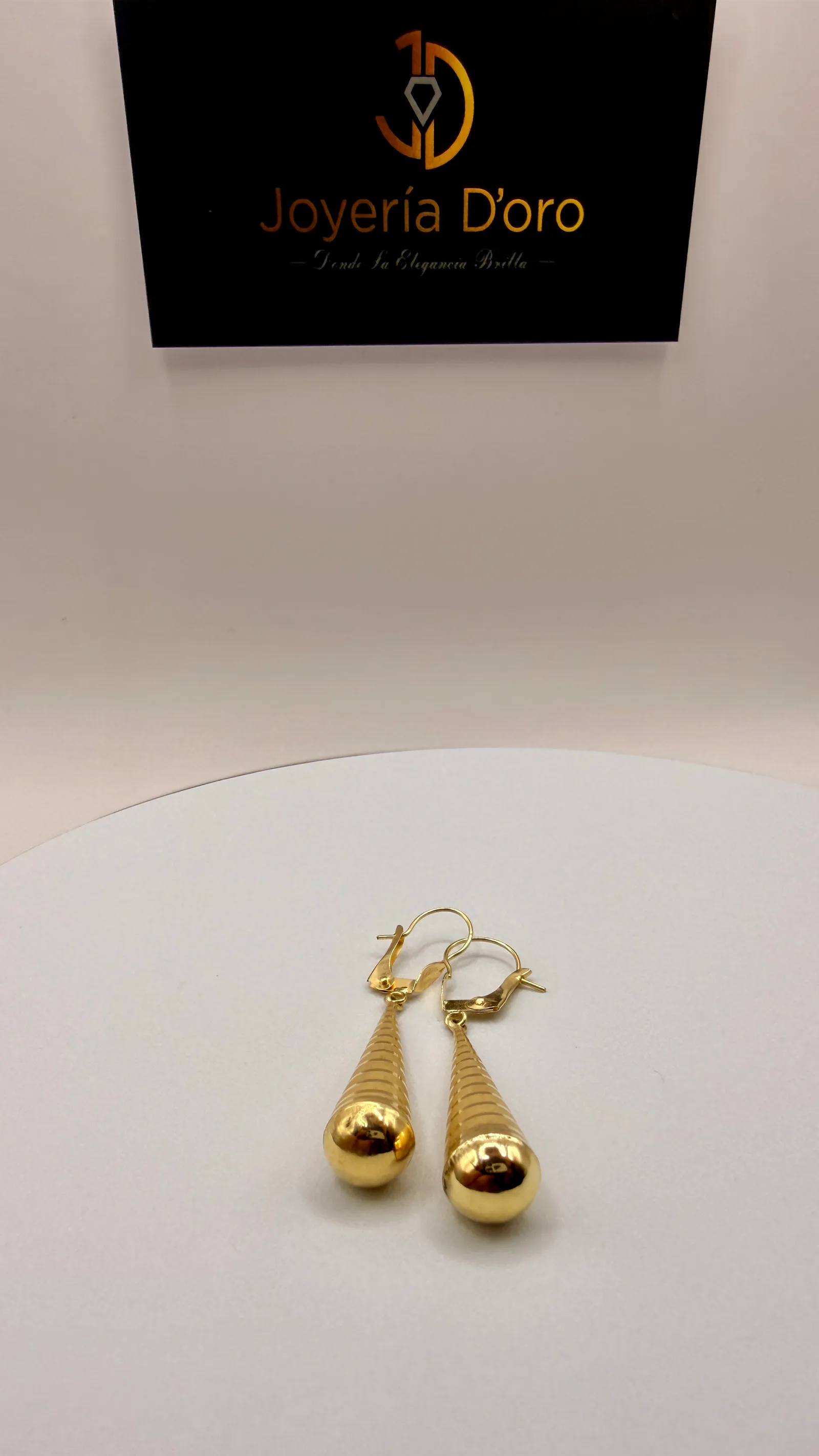 ARETE COLGANTE / 1.12GR / ORO AMARILLO 18K - miniatura 3
