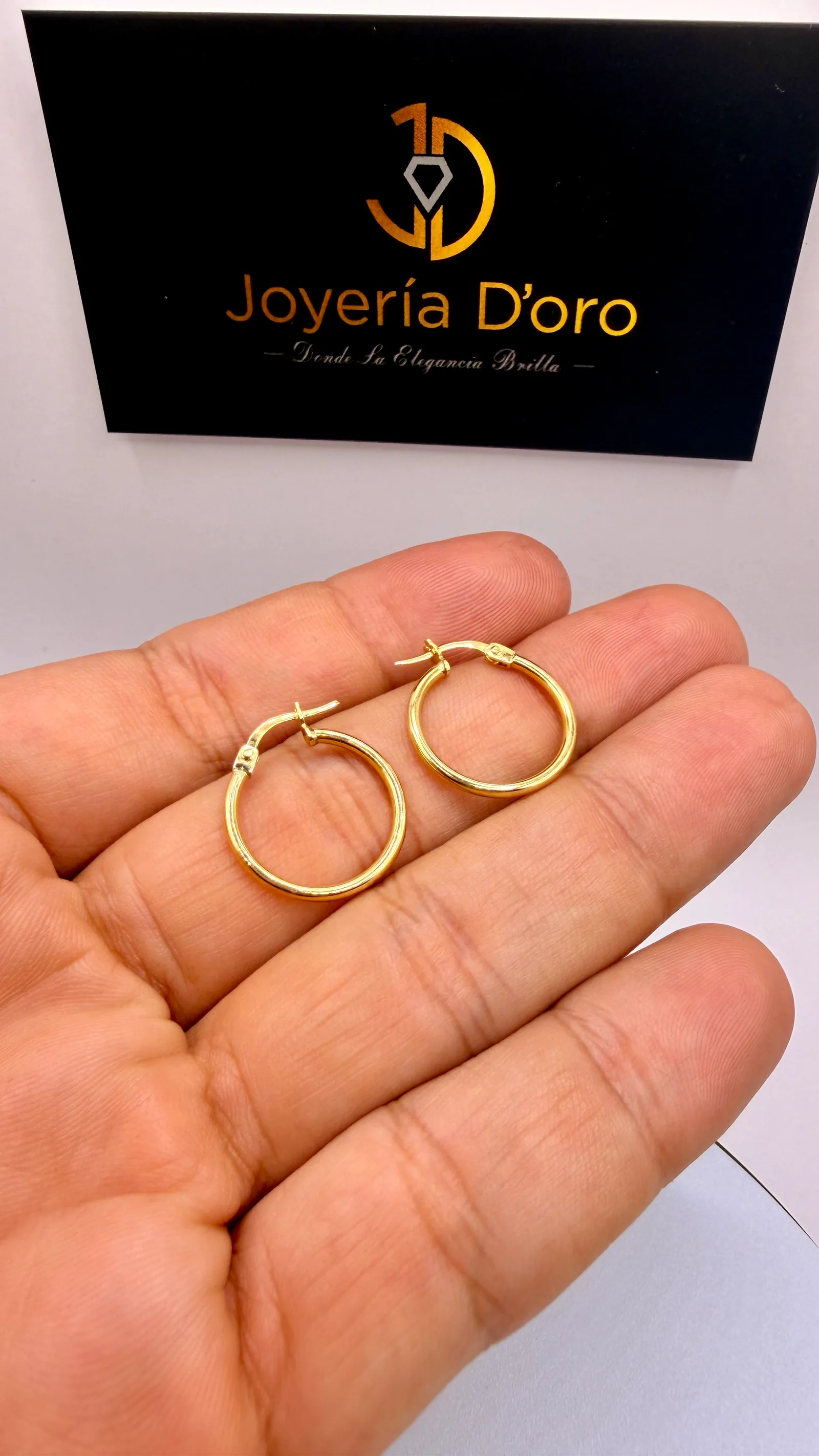 ARETE CANDONGA / 1.39GR / ORO AMARILLO 18K - miniatura 2