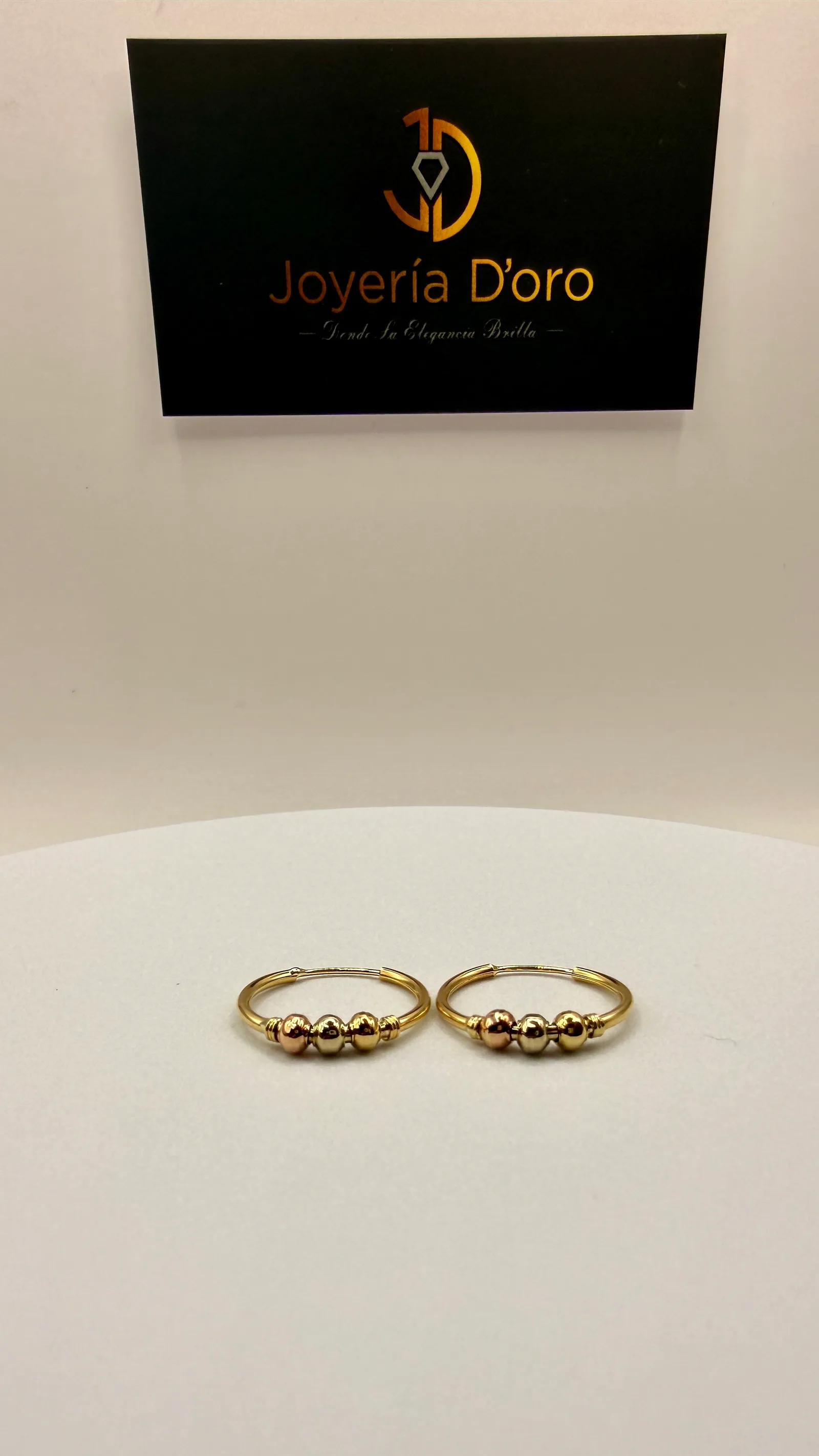 ARETE CANDONGA CON BOLAS / 1.33GR / ORO AMARILLO 18K - miniatura 3